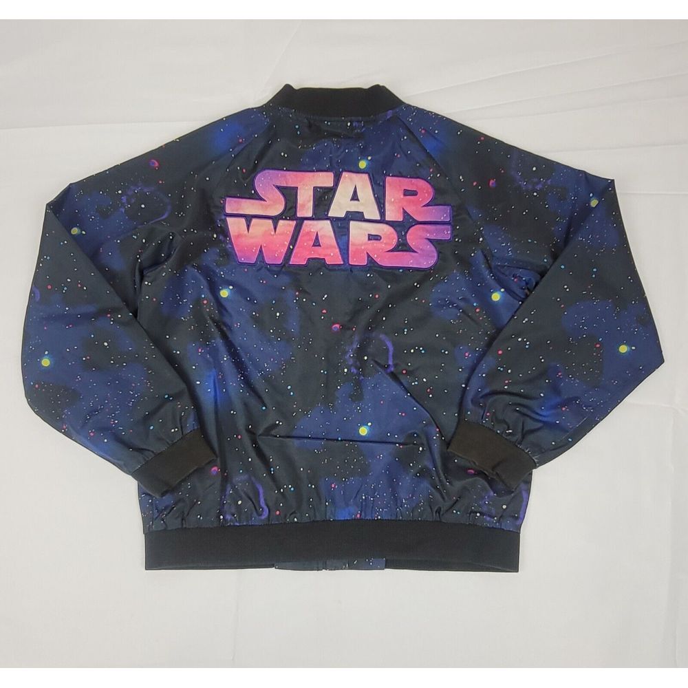 Star Wars Disney Bomber Jacket Girls Size 9/10. Officially Blue Full-Zip.